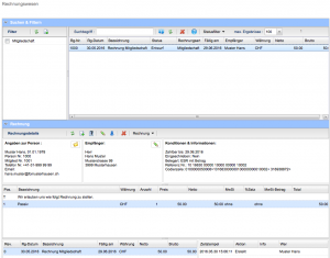 Rechnungsübersicht